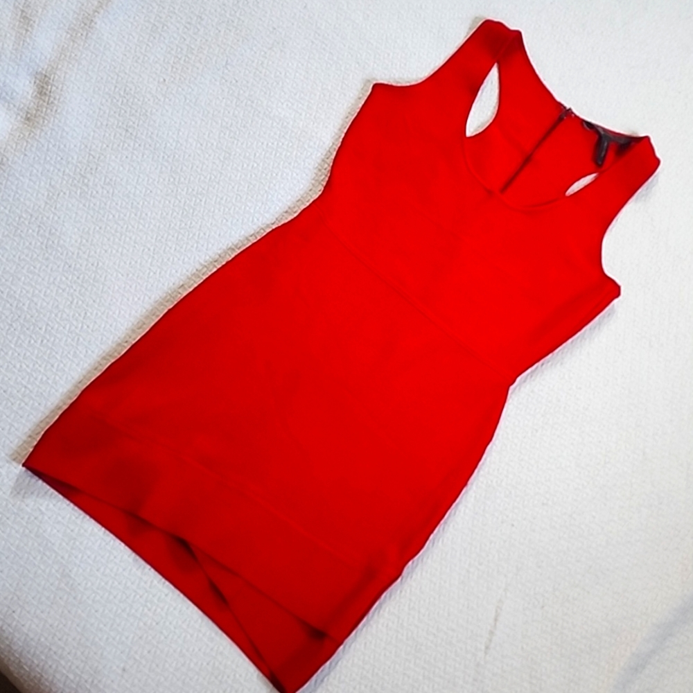 BCBG RioRed Gisela Bodycon Mini RacerBack M